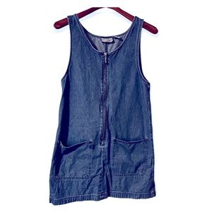 Bugle Boy Vintage Denim Jumper Zip Front Size M